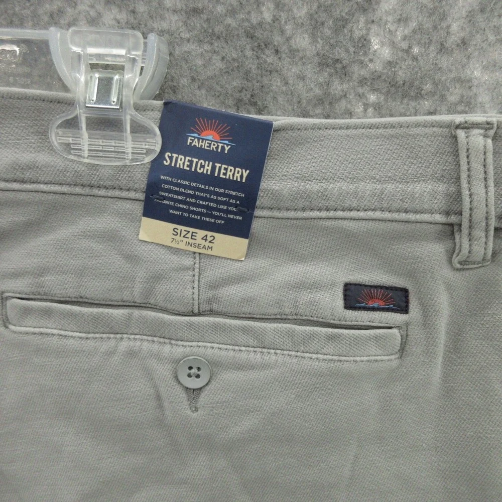 Faherty Men's Chino Shorts 42 Iron Cotton Blend Stretch Terry 7